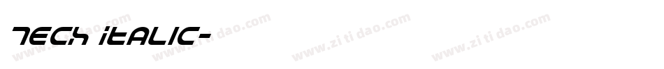Tech Italic字体转换